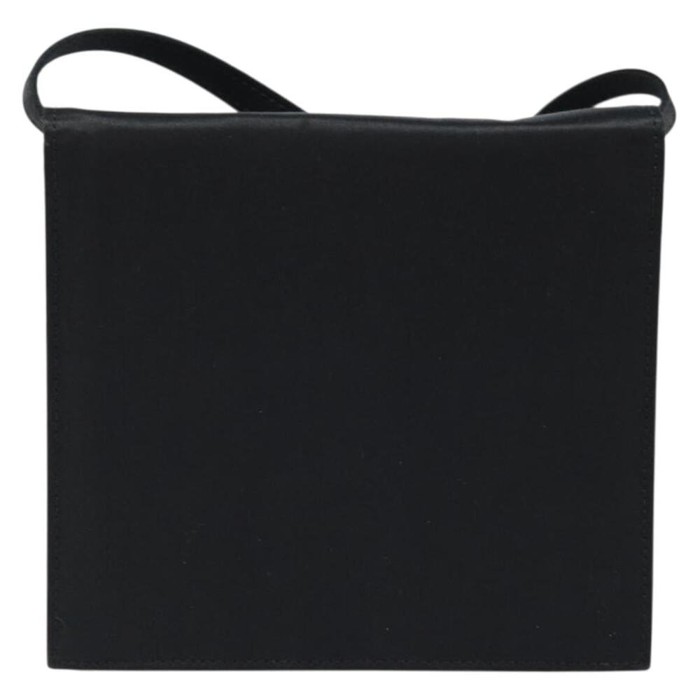 Celine Satin Circle Shoulder Bag Black